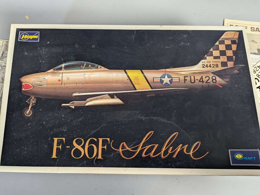 Hasegawa F-86F Sabre 1/32 Scale Model Kit Vintage New Old Stock Unbuilt Minicraft - 2