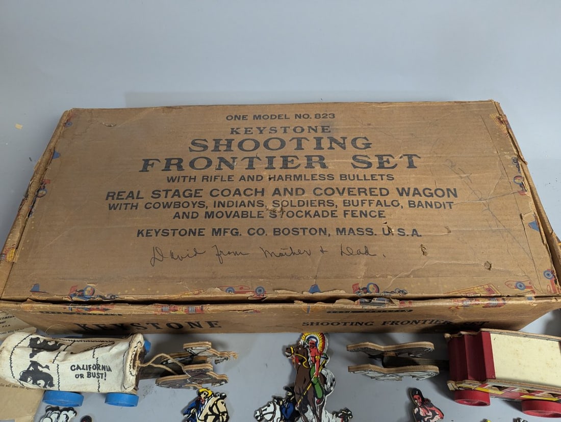 Vintage Keystone Shooting Frontier Set No. 823 Western Toy Collectible - 11