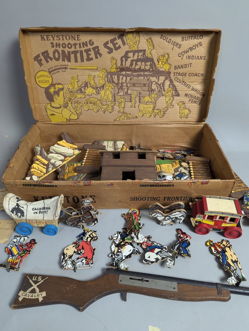 Vintage Keystone Shooting Frontier Set No. 823 Western Toy Collectible (1 of 11)