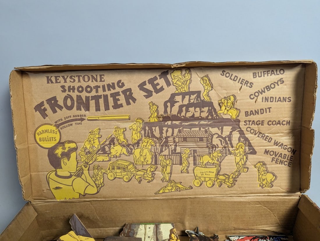 Vintage Keystone Shooting Frontier Set No. 823 Western Toy Collectible - 2
