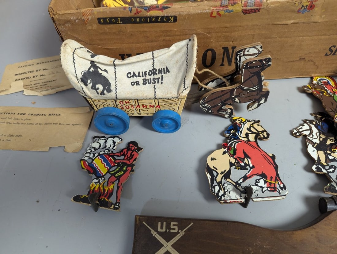 Vintage Keystone Shooting Frontier Set No. 823 Western Toy Collectible - 6
