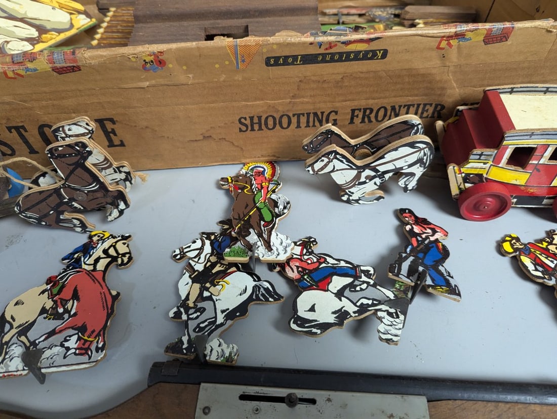Vintage Keystone Shooting Frontier Set No. 823 Western Toy Collectible - 7