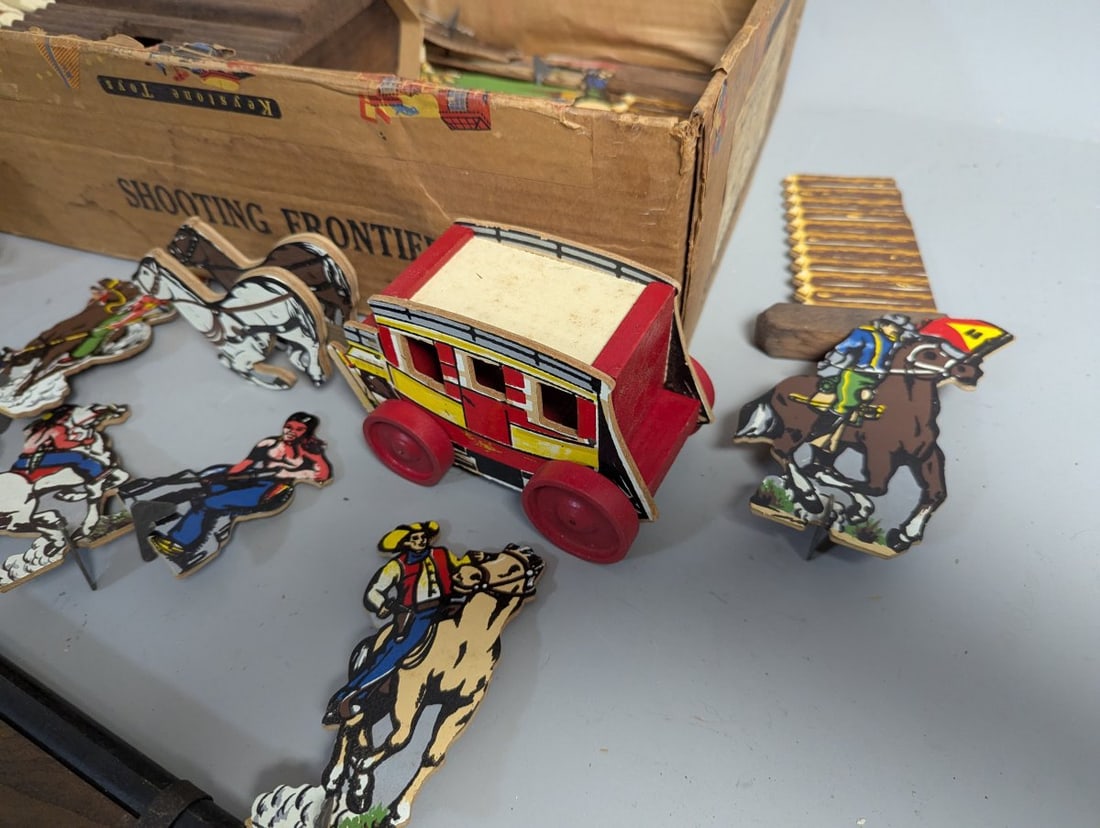 Vintage Keystone Shooting Frontier Set No. 823 Western Toy Collectible - 8