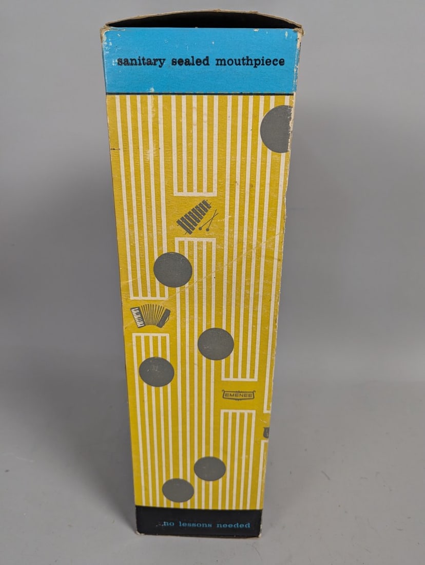 Vintage Emenee Silver Saxophone Toy Musical Instrument in Original Box Collectible - 5