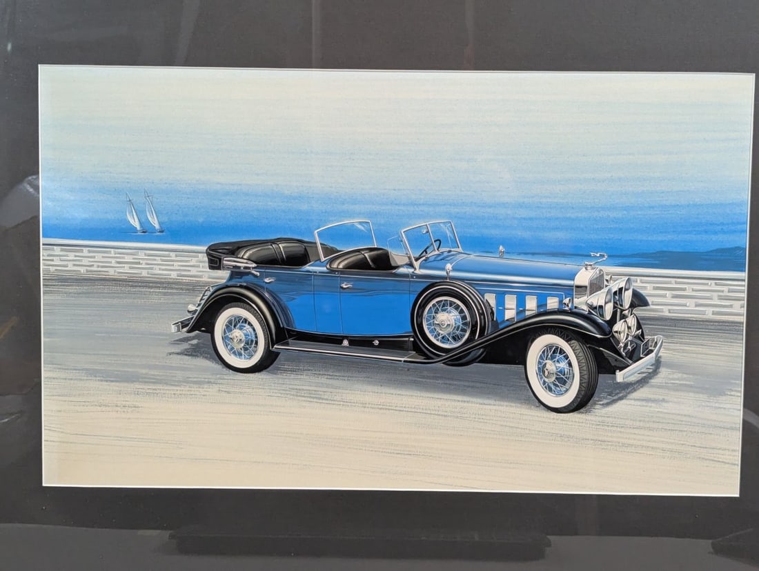 Jo-Han 1931 Cadillac V-16 Box Art Painting and Model Kit Unique Collector's Set - 2