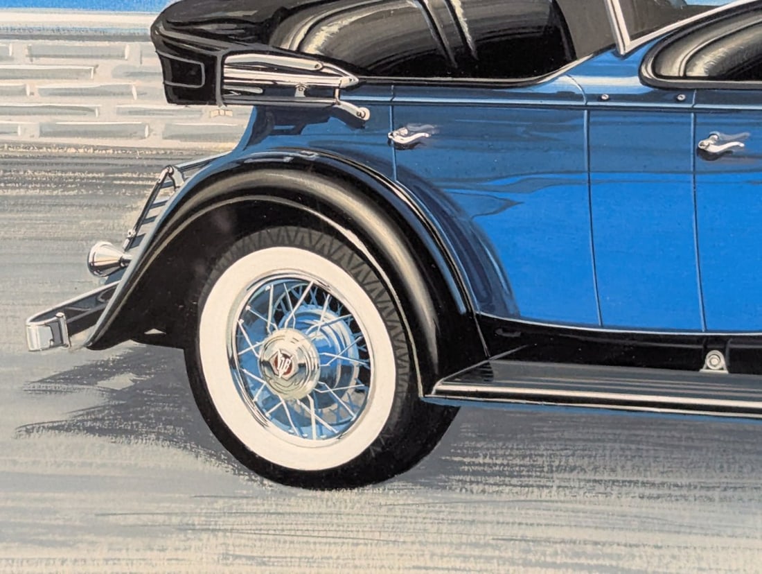 Jo-Han 1931 Cadillac V-16 Box Art Painting and Model Kit Unique Collector's Set - 5