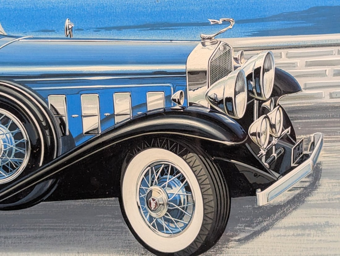 Jo-Han 1931 Cadillac V-16 Box Art Painting and Model Kit Unique Collector's Set - 7