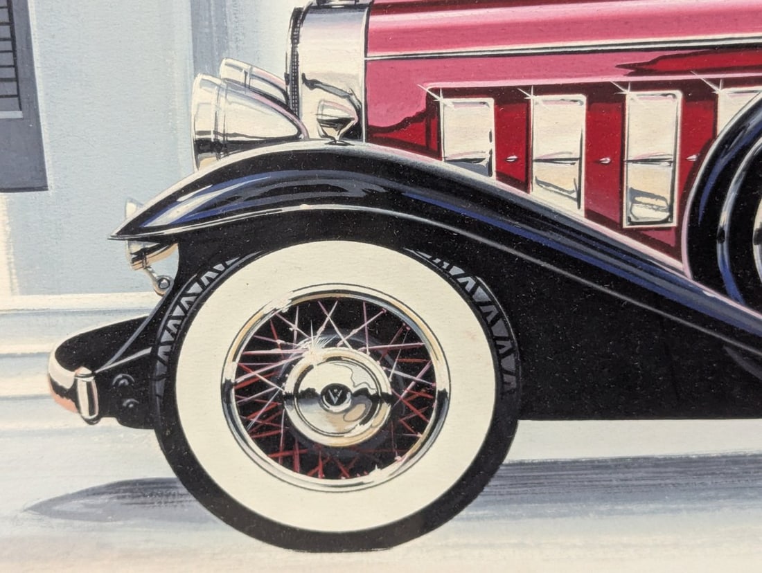 Original Production Artwork Jo-Han 1931 Cadillac V-16 Model Kit with Factory Sealed Kit - 12
