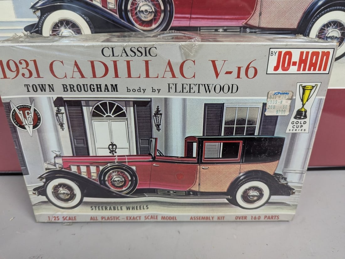 Original Production Artwork Jo-Han 1931 Cadillac V-16 Model Kit with Factory Sealed Kit - 14