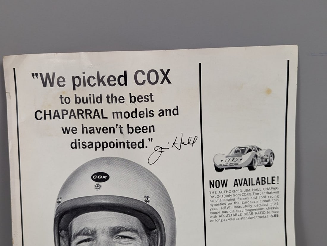1966 Cox Chaparral Slot Car Models Advertisement Featuring Jim Hall - 2