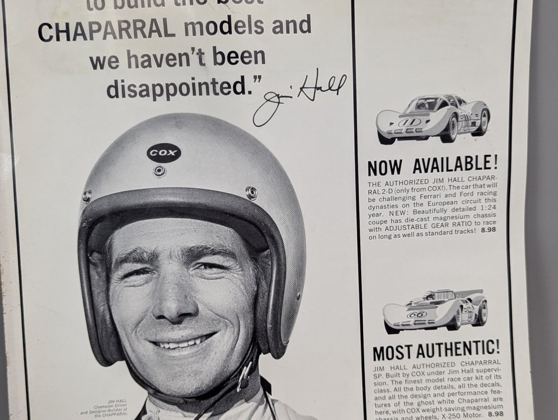 1966 Cox Chaparral Slot Car Models Advertisement Featuring Jim Hall - 3