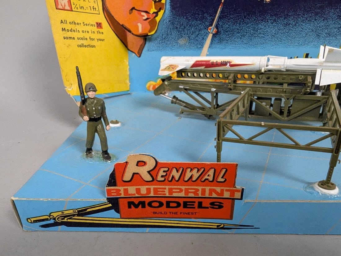 Vintage Renwal Blueprint Models Nike Missile Store Display Cold War Classic Collectible - 3