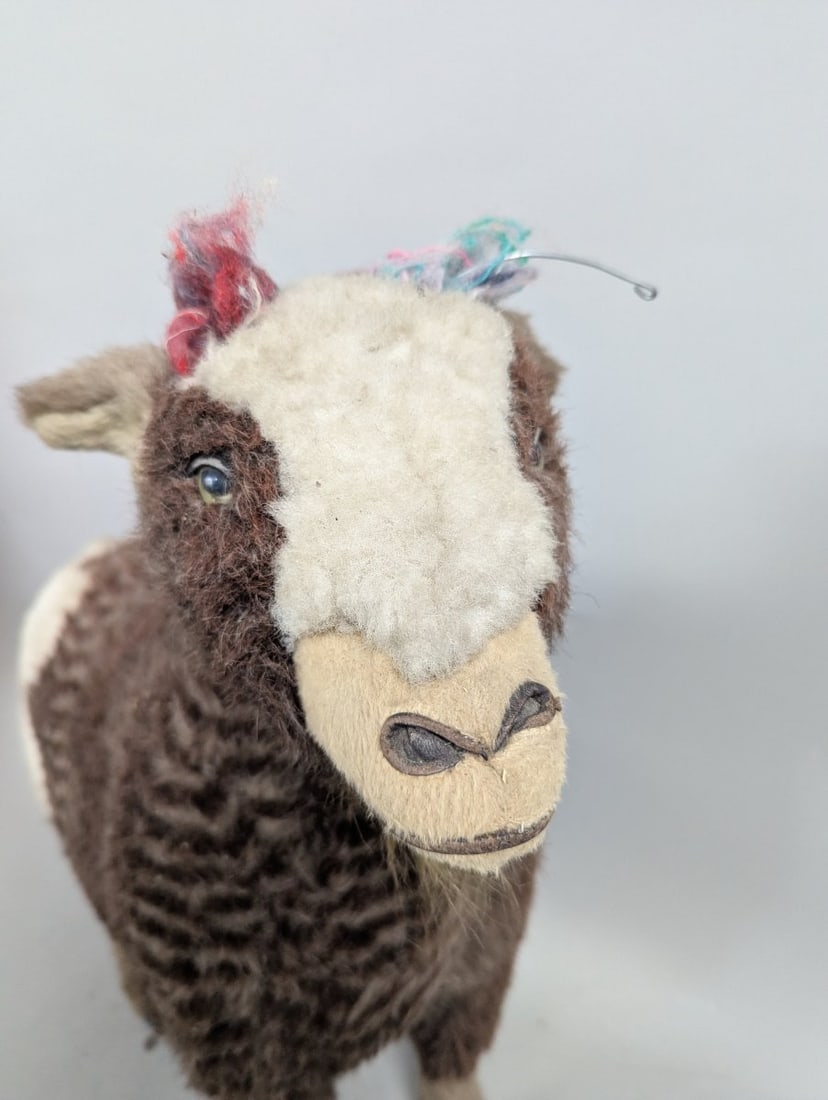 Vintage Large Ramat Plush Goat by Enesco Collectible Italian Toy - 2