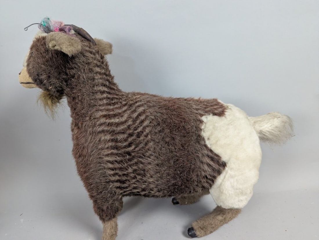 Vintage Large Ramat Plush Goat by Enesco Collectible Italian Toy - 4