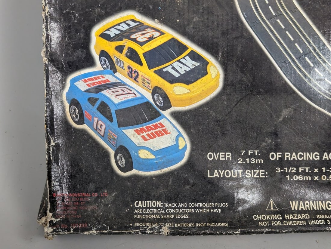 Vintage Artin Stock Car Challenge Slot Car Race Set 10120A Retro Racing Game - 4