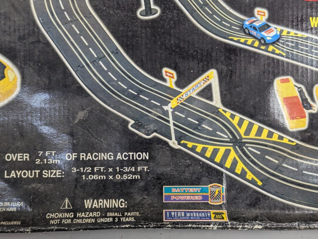Vintage Artin Stock Car Challenge Slot Car Race Set 10120A Retro Racing Game - 5
