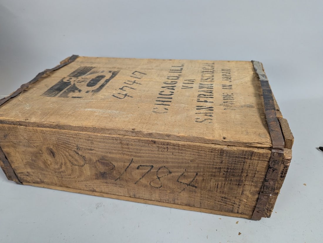 Vintage Strombecker Wooden Shipping Crate Rustic Industrial Decor Collectible Rare Find (1 of 4)