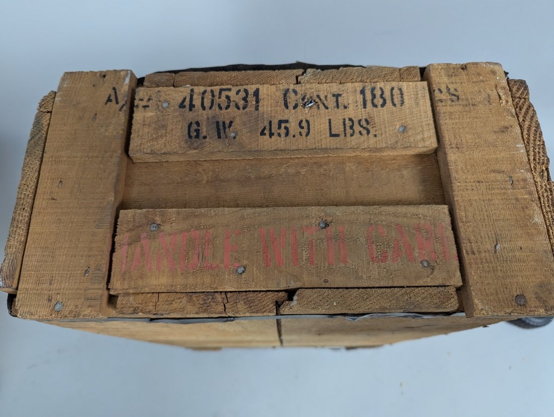 Vintage Strombecker Wooden Shipping Crate Rustic Industrial Decor Collectible Rare Find - 4