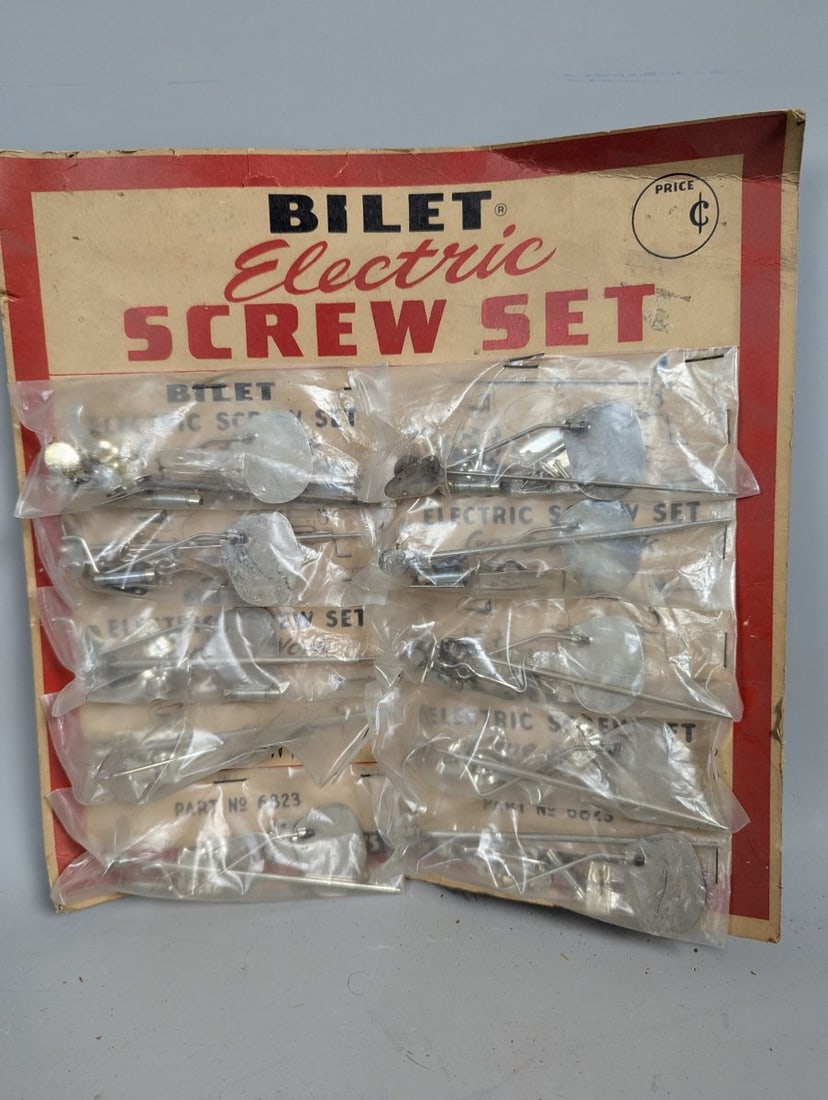Vintage Bilet Electric Screw Set NOS Store Display Card Detroit Michigan Hardware Collectible (1 of 6)