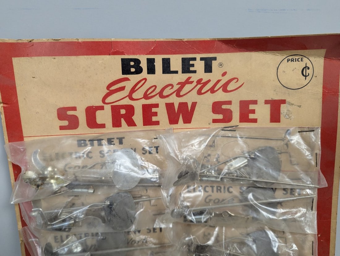 Vintage Bilet Electric Screw Set NOS Store Display Card Detroit Michigan Hardware Collectible - 2