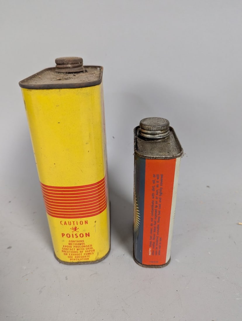 Vintage Model Engine Fuel Can Collection Testors AMF Wen-Mac Petroliana Display - 3