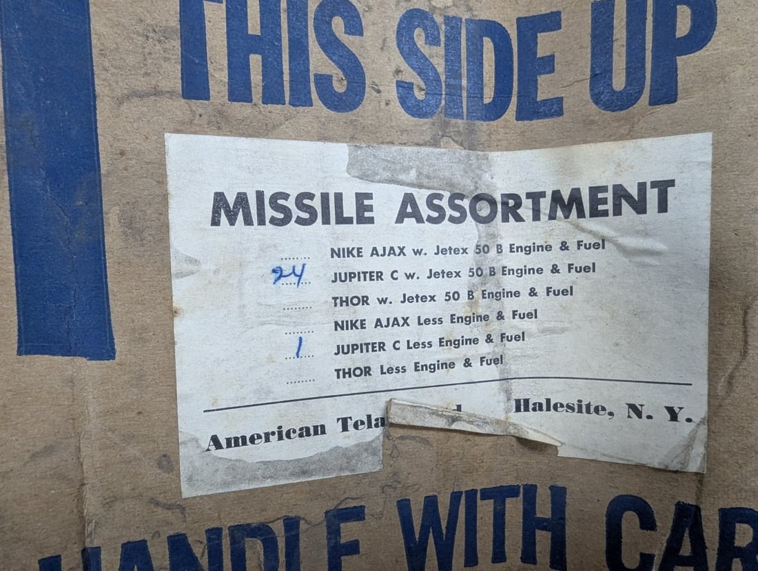American Telasco Jetex Powered Missiles Vintage Store Display with Missile Kits - 8