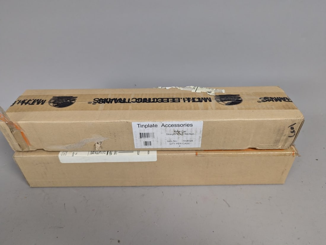 MTH Electric Trains Tinplate Straight Race Car Track Sections 10-4028 New Old Stock Lot (1 of 3)
