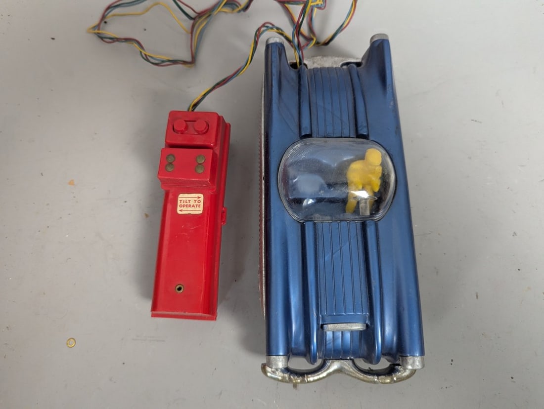 Cragstan Futura Mystery Action Satellite Car Vintage Tin Space Age Toy Collectible - 3