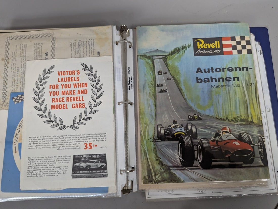 1960s Revell Slot Car Racing Dealer Promotional Binder with Brochures and Paperwork - 10