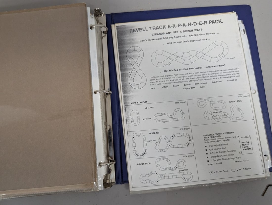 1960s Revell Slot Car Racing Dealer Promotional Binder with Brochures and Paperwork - 12