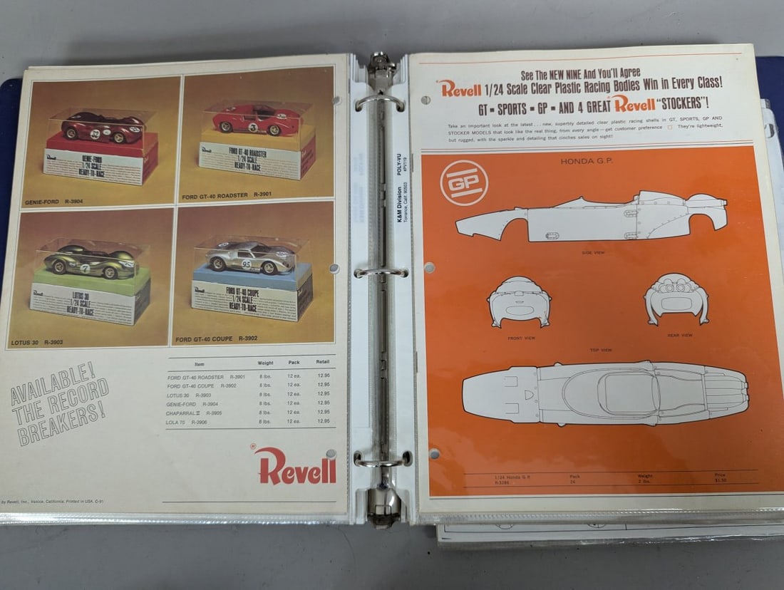 1960s Revell Slot Car Racing Dealer Promotional Binder with Brochures and Paperwork - 7