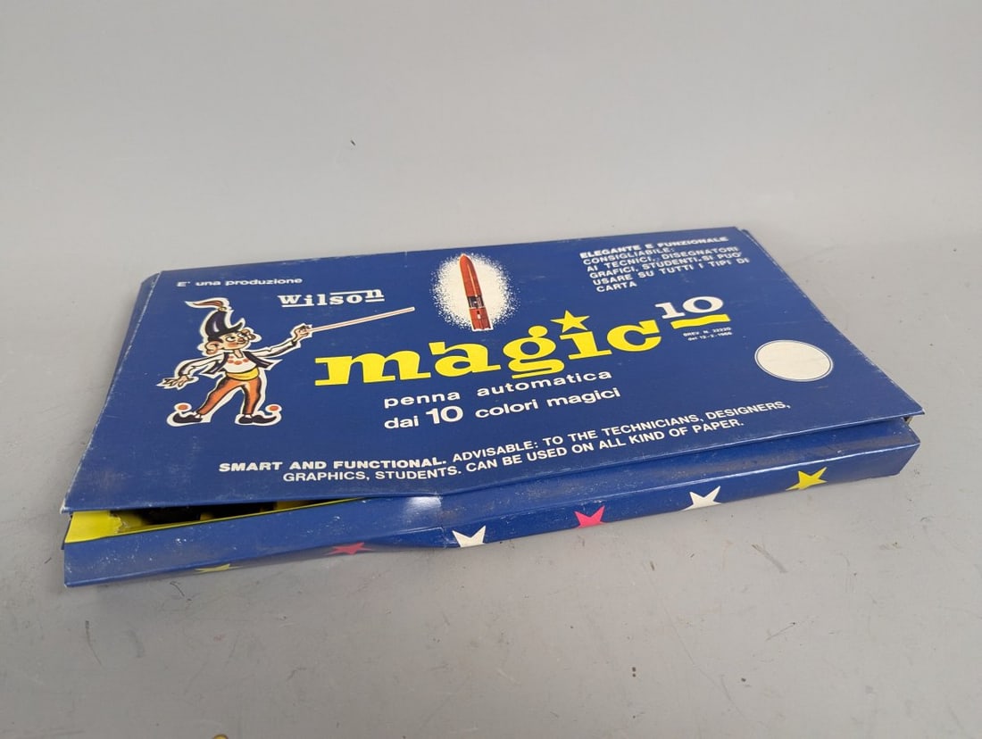 Vintage Wilson Magic 10 Multipen Store Display Box with 11 Pens from Italy - 5