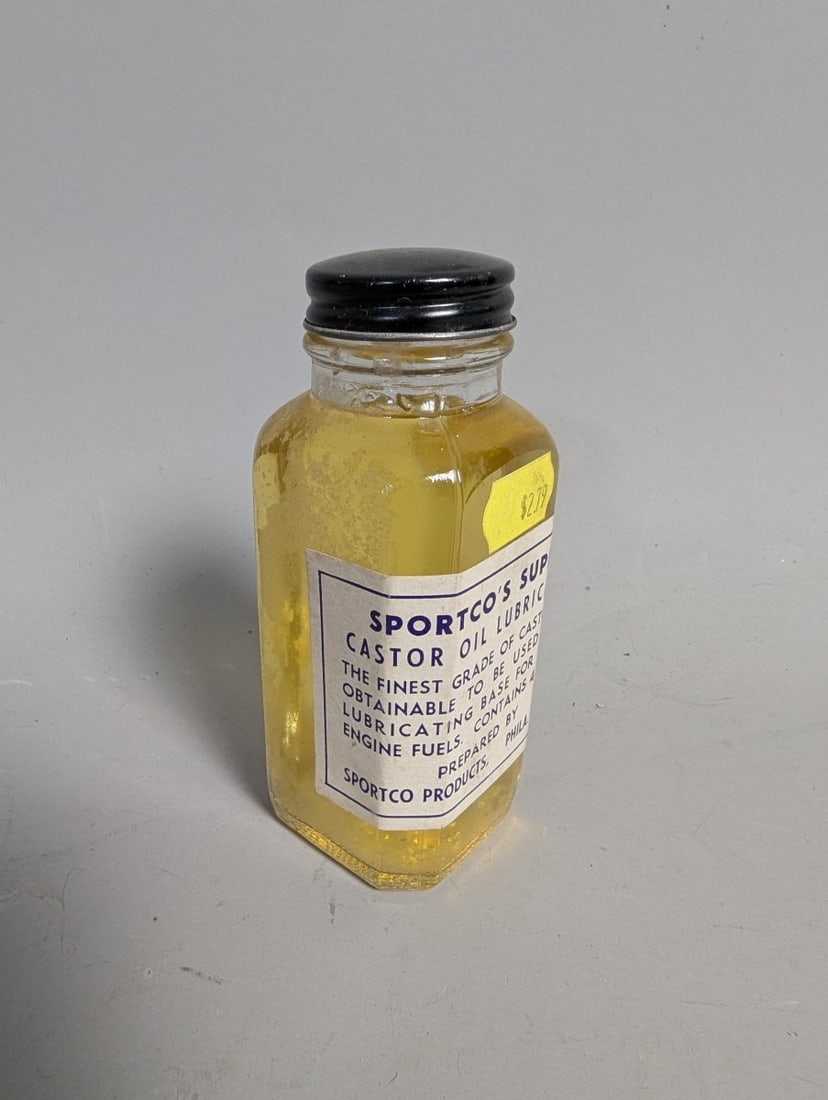 Vintage Sportco Super Castor Oil Lubricator Bottle Model Engine Collectible - 2