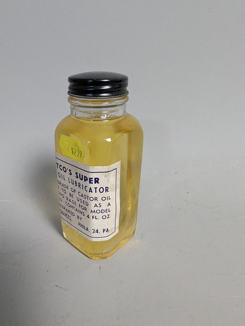 Vintage Sportco Super Castor Oil Lubricator Bottle Model Engine Collectible - 3
