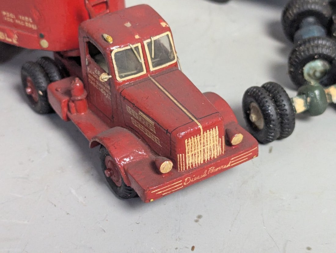 Master-Made Wooden Trucks & Trailers Collection Vintage Hand-Painted Chicago Toys - 2