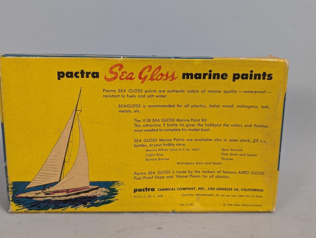 Pactra Sea Gloss Marine Paint Kit Vintage Collectible New Old Stock Model Supplies - 4