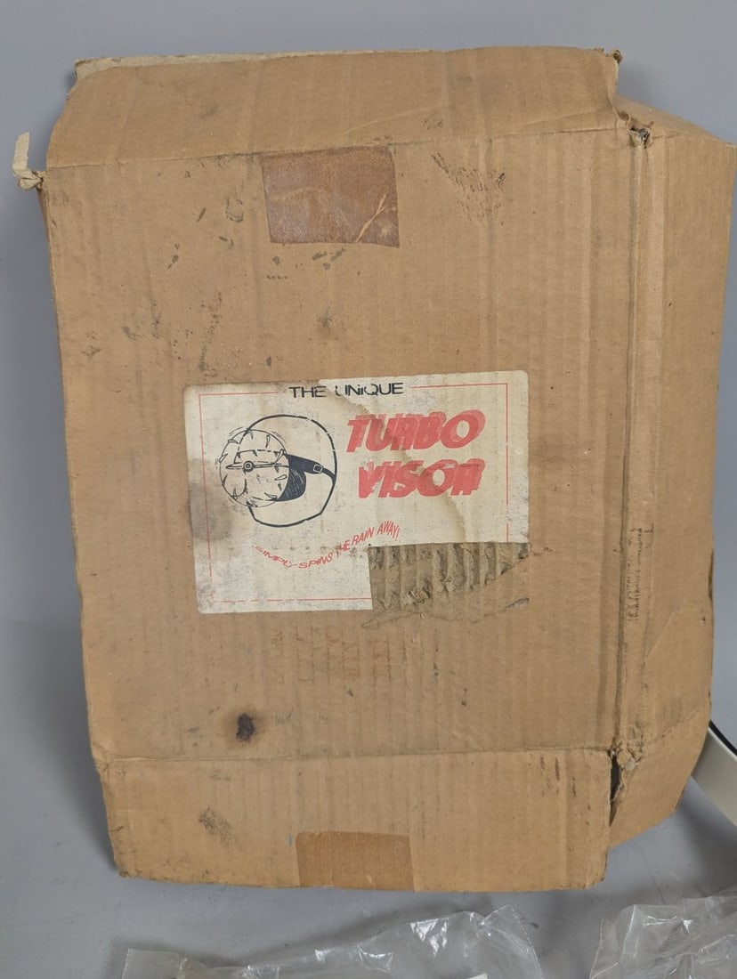 Vintage Stadium Turbo Vision Face Shield NOS Rare Motorcycle Scooter Accessory - 2
