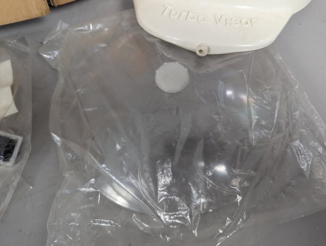 Vintage Stadium Turbo Vision Face Shield NOS Rare Motorcycle Scooter Accessory - 4