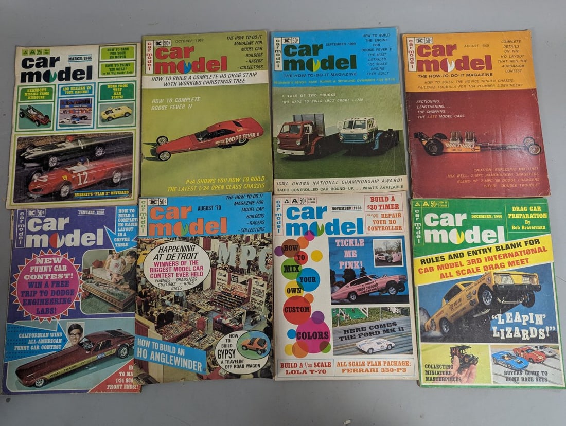 Lot of Vintage Car Model Magazine Loose Issues and Bound Volumes from 1960s-1970s - 5
