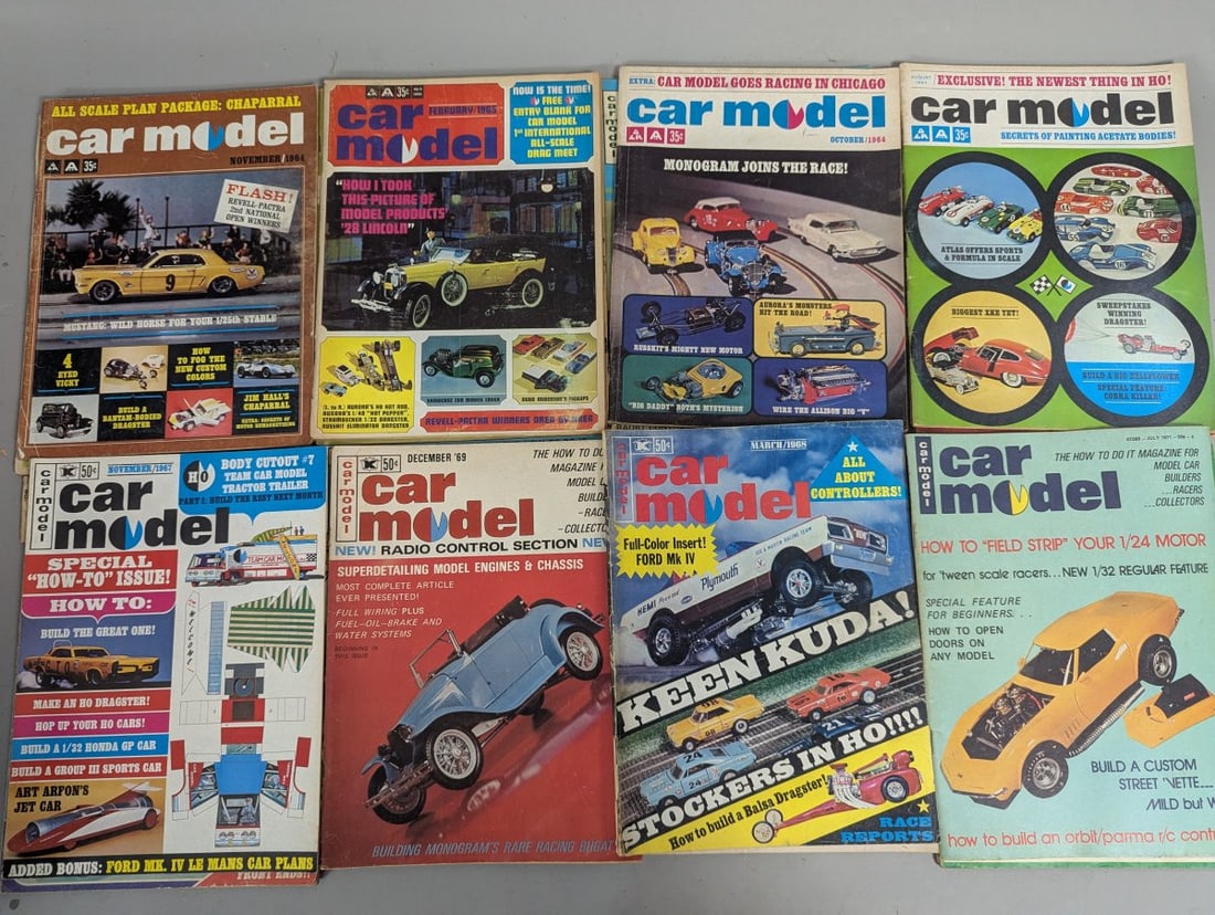 Lot of Vintage Car Model Magazine Loose Issues and Bound Volumes from 1960s-1970s - 6