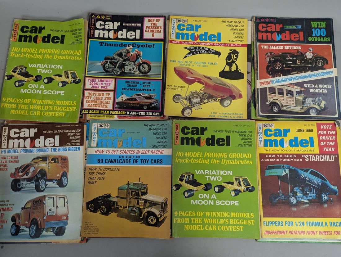 Lot of Vintage Car Model Magazine Loose Issues and Bound Volumes from 1960s-1970s - 7