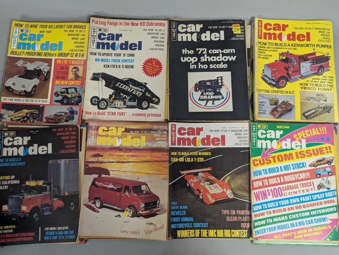 Lot of Vintage Car Model Magazine Loose Issues and Bound Volumes from 1960s-1970s - 8