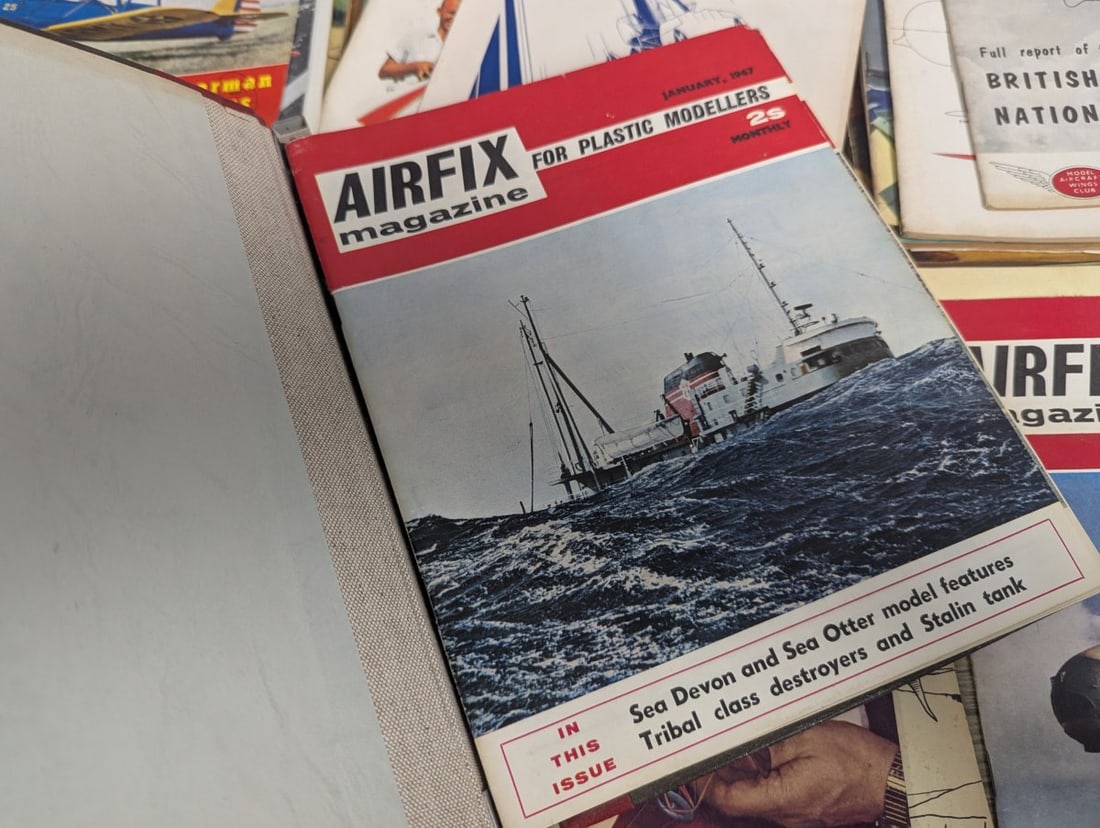 Vintage Airplane Model Magazines Collection Including Flying Models Airfix Aero Modeller - 8
