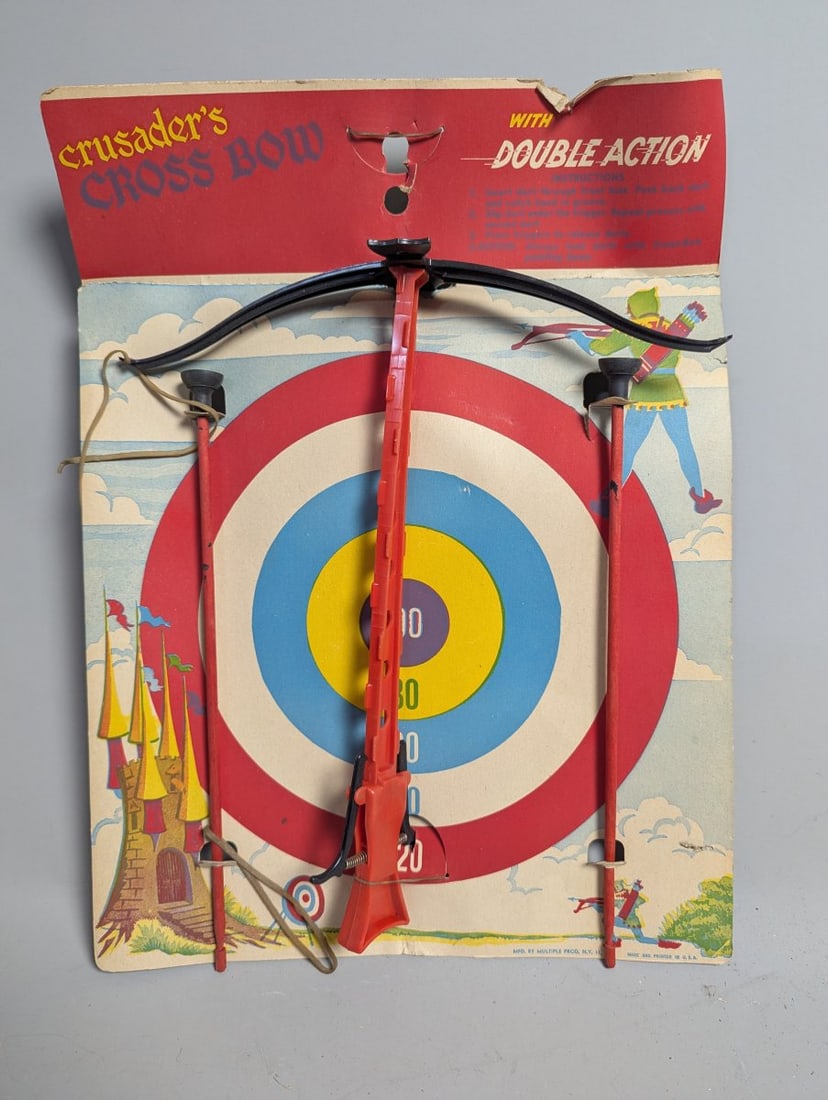 Vintage Multiple Products Corp Crusader's Cross Bow Toy Set New Old Stock Rare Collectible: **Important** Please read below description on how to avoid high shipping costs. Up for auction is a fantastic Vintage Multiple Products Corp. Crusader's Cross Bow Toy Set, measuring 13 x 17 1/2 x 1.