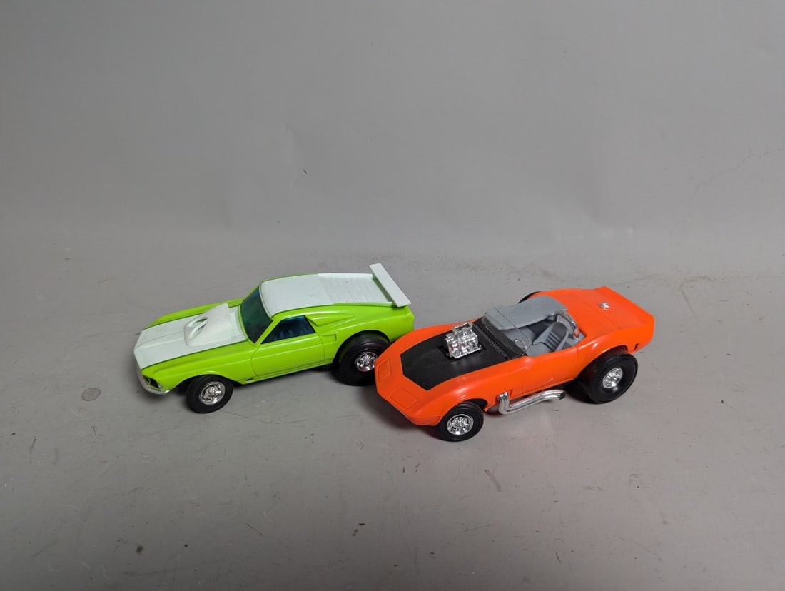 Vintage Hasbro Amaze-A-Matics Ford Mustang & Corvette Roadster Toy Cars Collection - 4