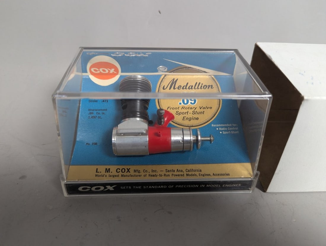 Cox Medallion .09 Front Rotary Valve Sport-Stunt Engine Collectible Model Airplane Engine - 2