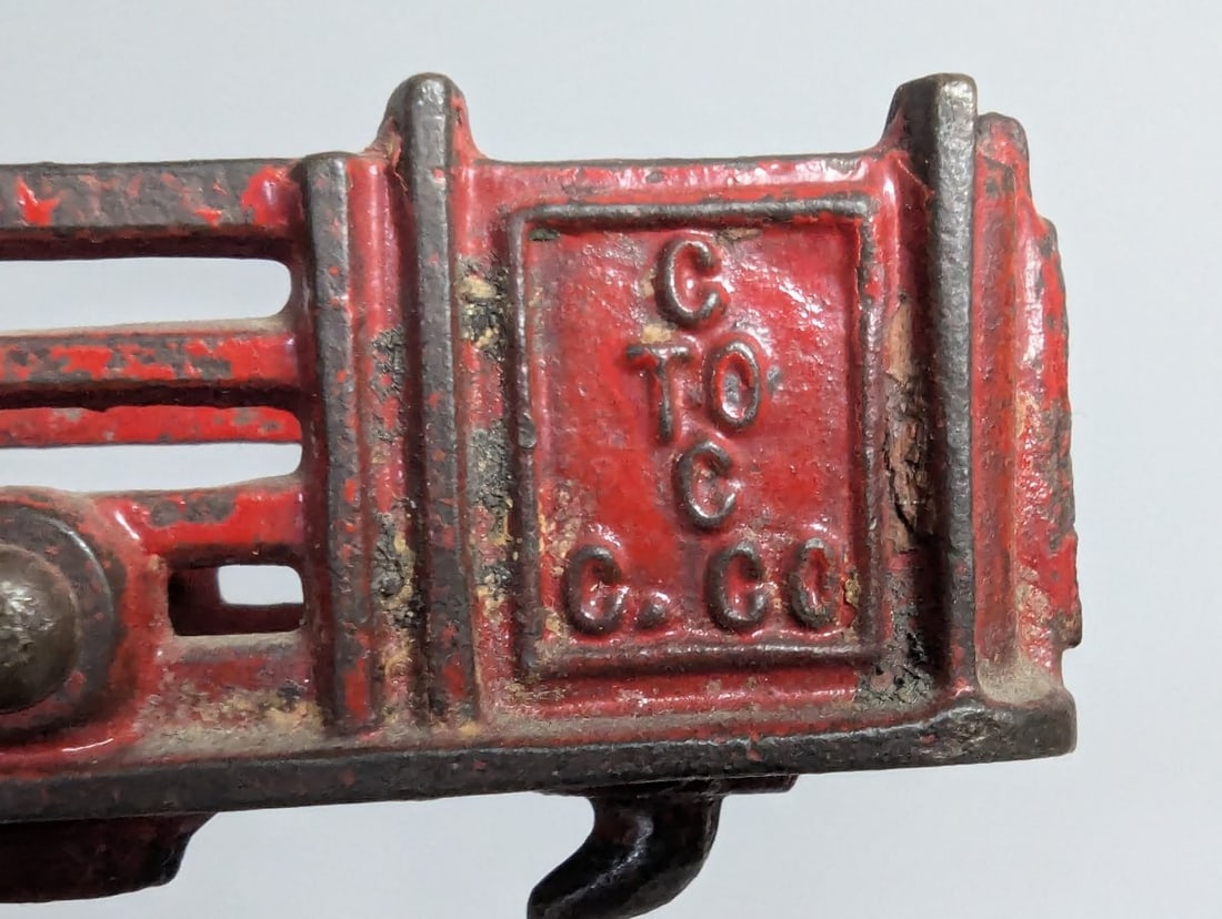 Vintage Champion Cast Iron Stake Bed Tractor-Trailer Truck Pre-WWII Collectible Toy - 6