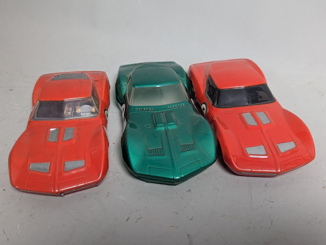 Vintage Lancer Mako Shark Corvette 1/24 Scale Slot Car Bodies Collection of 3 - 2