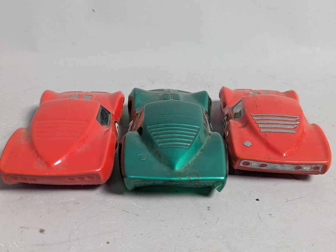 Vintage Lancer Mako Shark Corvette 1/24 Scale Slot Car Bodies Collection of 3 - 4