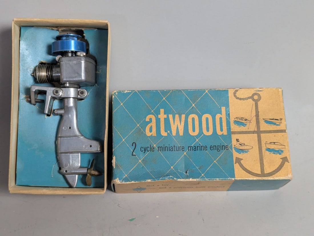 Vintage Atwood Outboard Miniature Marine Engine NOS Precision Built Model Engine (1 of 6)